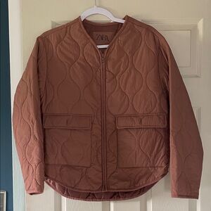 Zara Teen/Women Quilted Brown Jacket